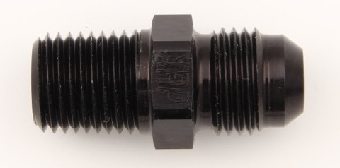 Fitting - Adapter - Straight - 12 AN Male to 1/2 in NPT Male - Aluminum - Black Anodized - Each thumbnail 1
