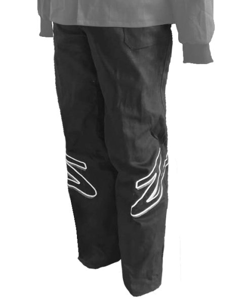 Driving Pants - ZR-10 - SFI 3.2A/1 - Single Layer - Fire Retardant Cotton - Black - 3X-Large - Each