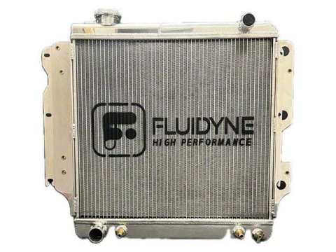 Radiator - 24.125 in W x 22 in H x 3 in D - Single Pass - Passenger Side Inlet - Driver Side Outlet - Aluminum - Polished - GM LS-Series - Jeep Wrangler YJ 1987-2006 - Each