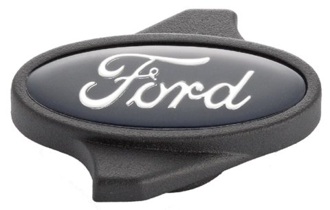 Air Cleaner Nut - Ford Oval - 1/4-20 in Thread - Ford Logo - Aluminum - Black Paint - Each