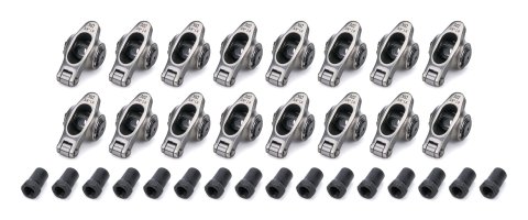 Rocker Arm - Platinum Pro Series - 3/8 in Stud Mount - 1.60 Ratio - Full Roller - Stainless - Natural - Various V8 Applications - Set of 16