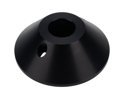 Coil-Over Spring Seat - 2.5 in ID Spring - 7/8 in Center Hole - Aluminum - Black Anodized - Each