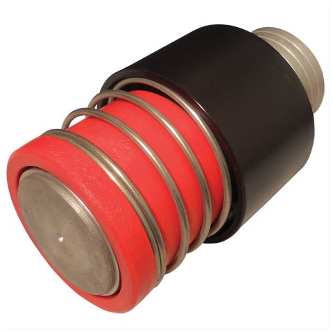 Dry Break Valve - 2 in ID Male - Black / Red - 2-1/4 in Hose - Each thumbnail 1