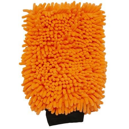 Cleaning Mitt - 10 x 7 in - Microfiber - Orange - Each
