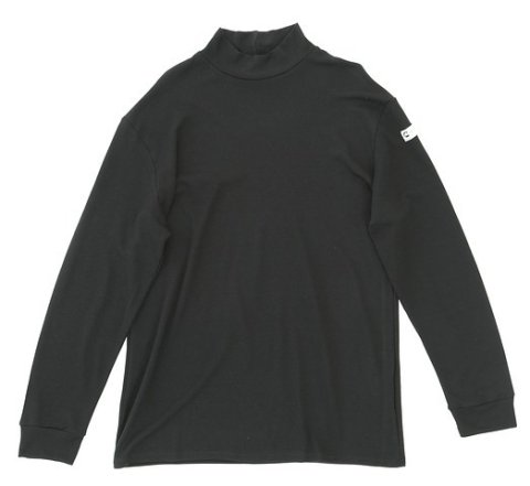 Underwear Top - SFI 3.3 - Long Sleeve - Turtle Neck - Fire Retardant Cotton - Black - X-Large - Each thumbnail 1