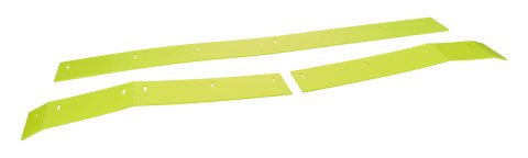 Wear Strip - MD3 - 25.125 in / 25.5 in / 47.5 in - 4 in Tall - 3-Piece - Plastic - Fluorescent Yellow - IMCA - Street Stock - Each