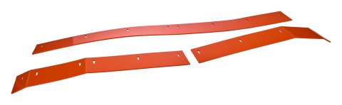 Wear Strip - MD3 - 25.125 in / 25.5 in / 47.5 in - 4 in Tall - 3-Piece - Plastic - Orange - IMCA - Street Stock - Each