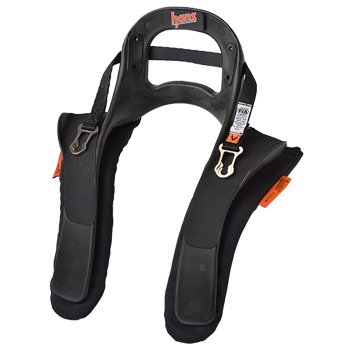 Head and Neck Support - Hans III - SFI 38.1 - Quick Click Tether - Helmet Anchor - Plastic - Black - Youth - Kit thumbnail 2