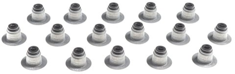 Valve Stem Seal - Positive Stop - 0.272 in Valve Stem - 0.484 in Guide OD - Viton Rubber - Set of 16