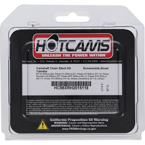 Hot Cams 2020 MT-03 300cc/2007 Phazer FX 500cc Camshaft Chain Silent Kit thumbnail 2