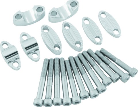 BikeMaster Aluminum Handlebar Risers 7/8in - Silver
