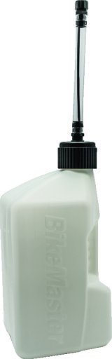 BikeMaster 5 Gallon White Jug Black Cap w/ Auto Shut Off Hose thumbnail 1