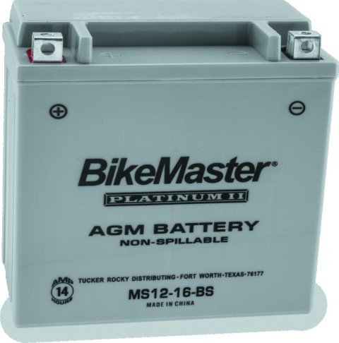 BikeMaster AGM Battery - MS12-16-BS thumbnail 1