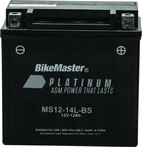 BikeMaster AGM Battery - MS12-14L-BS thumbnail 2