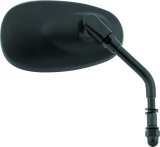 BikeMaster Harley Oval Mini Mirror - Each - Matte Black thumbnail 3