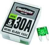 BikeMaster 5Piece 30A Replacement Mini Blade Fuse thumbnail 1