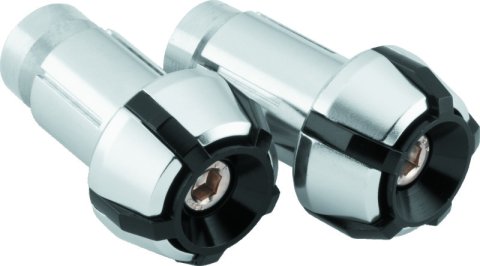 BikeMaster Anti-Vibration Bar Ends - Black/Silver thumbnail 1