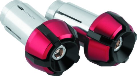 BikeMaster Anti-Vibration Bar Ends - Black/Red thumbnail 1