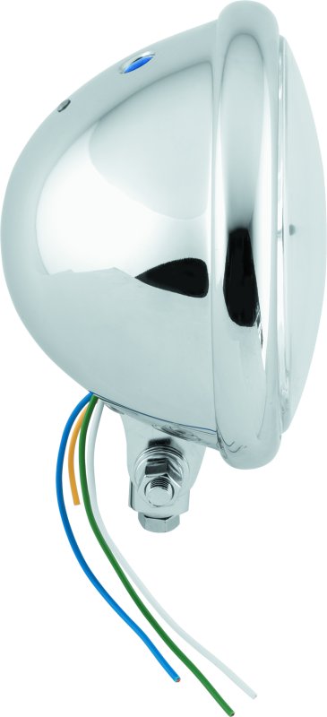 Bikers Choice 5-3/4 Chrome Bottom Mount Headlight Clear Lens H4 60/55W Universal thumbnail 2