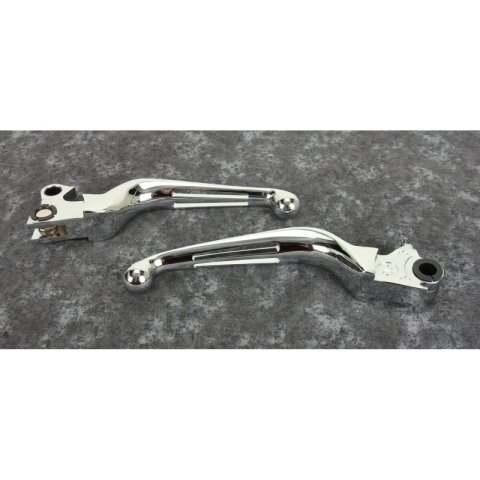 Bikers Choice 96-16 BigTwin 96-03 XL Chrome Slotted Lever Set Cable Clutch Only thumbnail 2