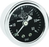 Bikers Choice Black Face Liquid Filled Oil Pressure Gauge 0-60 Psi 1/8 NPT thumbnail 2