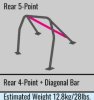 Cusco D1 Chromoly Blue 2-Pssgr 5-PT Roll Cage 08-14 Subaru Impreza STi thumbnail 5