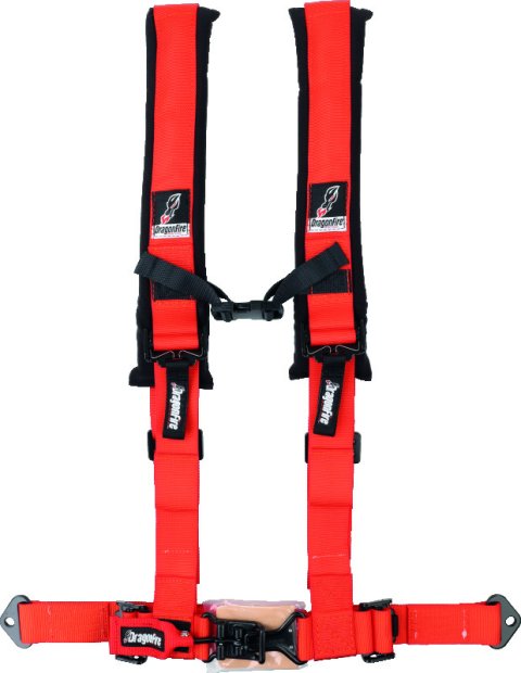 DragonFire Racing Harness- H-Style- 4-Point- 2in Buckle- Orange thumbnail 1