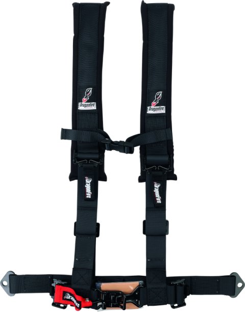 DragonFire Racing Harness- H-Style- 4-Point- 2in Buckle- Black thumbnail 1
