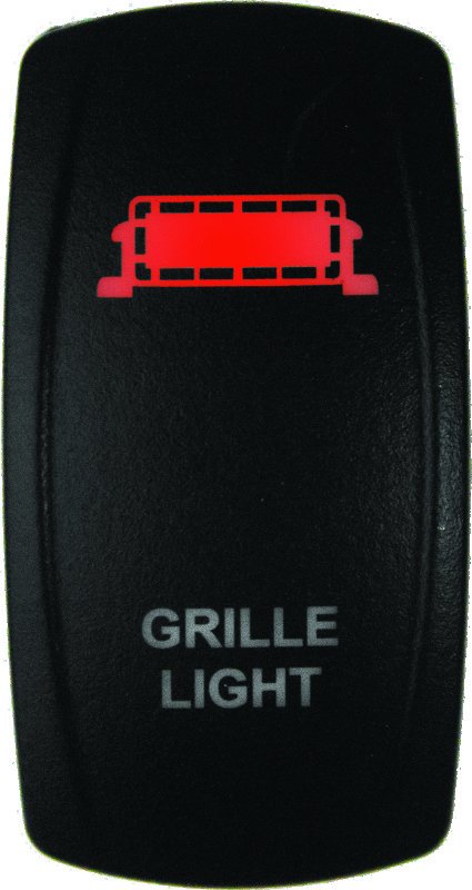 DragonFire Racing Lighted Switch Grill Light On/Off Red thumbnail 1