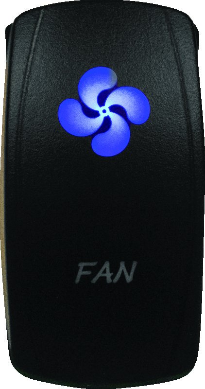 DragonFire Racing Lighted Switch Fan On/Off Blue thumbnail 1