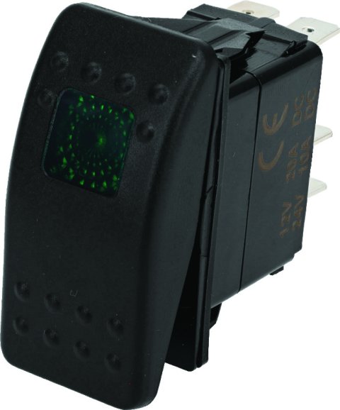 DragonFire Racing Lighted Switch On/Off Rocker Switch Green Lite thumbnail 1