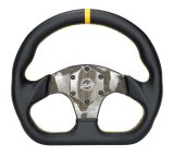 NRG Carbon Fiber Steering Wheel (320mm) Blue CF Center w/Blue Stitch Blue Center Mark Flat Bottom thumbnail 2
