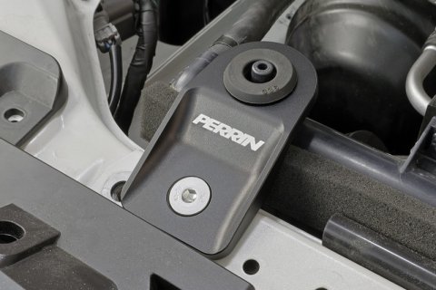 PERRIN 08-14 Subaru WRX/STI / 08-11 Impreza / 08-10 Outback Upper Radiator Bracket Set - Black thumbnail 2