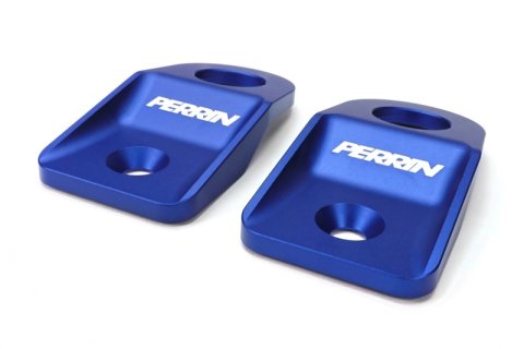 PERRIN 08-14 Subaru WRX/STI / 08-11 Impreza / 08-10 Outback Upper Radiator Bracket Set - Blue thumbnail 1