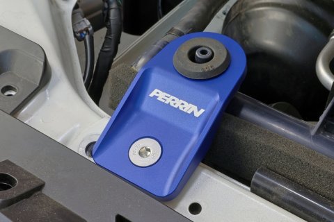 PERRIN 08-14 Subaru WRX/STI / 08-11 Impreza / 08-10 Outback Upper Radiator Bracket Set - Blue thumbnail 2