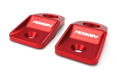 PERRIN 08-14 Subaru WRX/STI / 08-11 Impreza / 08-10 Outback Upper Radiator Bracket Set - Red thumbnail 1