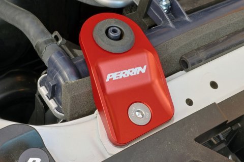 PERRIN 15-21 Subaru WRX/STI / 13-17 Crosstrek / 12-16 Impreza Upper Radiator Bracket Set - Red thumbnail 1