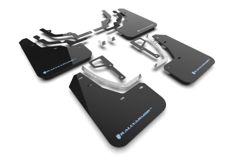 Rally Armor 25-26 Hyundai Ioniq 5 N Black Mud Flap w/Light Blue Logo thumbnail 1