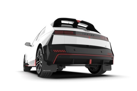 Rally Armor 25-26 Hyundai Ioniq 5 N Black Mud Flap w/Light Blue Logo thumbnail 4