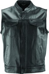 Kuryakyn Leather By River Road Vandal Club Vest Black - Medium thumbnail 2