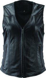 Kuryakyn Leather By River Road Plains Leather Vest Black Womens - 3XL thumbnail 1