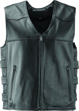 Kuryakyn Leather By River Road Plains Leather Vest Black - XL thumbnail 1