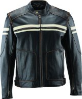 Kuryakyn Leather By River Road Hoodlum Vintage Leather Jacket Black - XL thumbnail 1