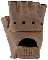 Kuryakyn Leather By River Road Buster Vintage Shorty Gloves Black - Large thumbnail 2