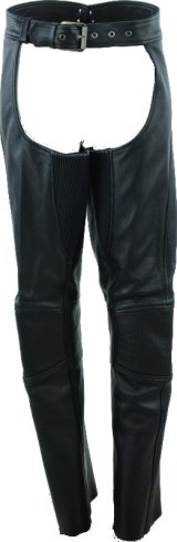 Kuryakyn Leather By River Road Sierra Leather Chaps Black Womens - Medium thumbnail 1