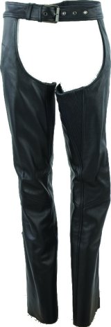 Kuryakyn Leather By River Road Plains Leather Chaps Black Womens - 2XL thumbnail 1