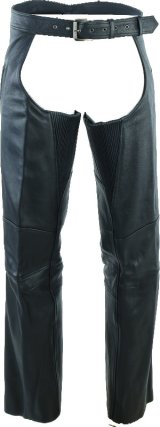 Kuryakyn Leather By River Road Longhaul Leather Chaps Black - 2XL thumbnail 1