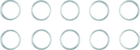 Twin Power 84-Up Evo BT and XL and M8 Exhaust Gaskets Replaces 65324-83 Tapered 10 Pk thumbnail 1