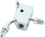 Twin Power Chrome Brake Tee 90 Degree Male AN3 W 1/8 NPT Port Custom thumbnail 2