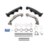 Wehrli 01-04 Duramax LB7 Billet Exhaust Manifold & SS Up Pipes w/ Gaskets and ARP Hardware thumbnail 1